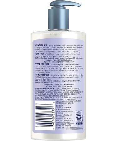 Bior Hydrate & Glow Gentle Cleanser Hydrating Face Wash for Dry Sensitive Skin infused with Prebiotics and Coconut Water | Dermatologist Tested Cruelty Free Fragrance Free and SLS/SLES Sulfate Free (200mL) - Buy Online on SooperMarket.com