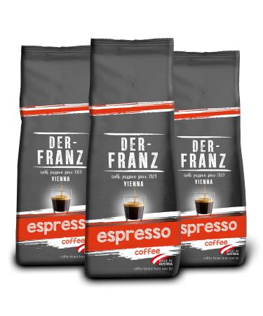 Der-Franz Espresso Coffee whole bean 3 x 500 g Espresso 500 g (pack of 3)