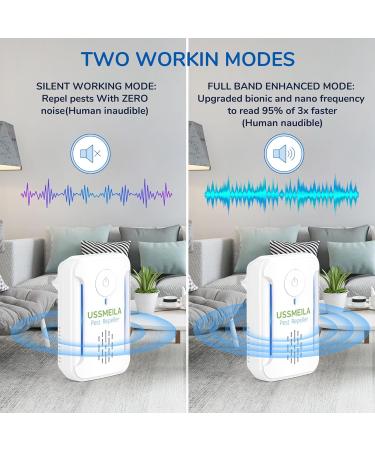 6 Pack Ultrasonic Pest Repeller Plug-In for Indoor Pest Control - Repels Insects, Roaches, Mice, Spiders, and Mosquitoes - Ideal for Home, Garage, Warehouse, and Office - Buy Online on SooperMarket.com