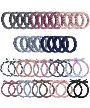 40 pieces of stylish braided hair tie great elasticity hair tie hair jewelry rubber band elasticity hair tie for women girls 40pcs
