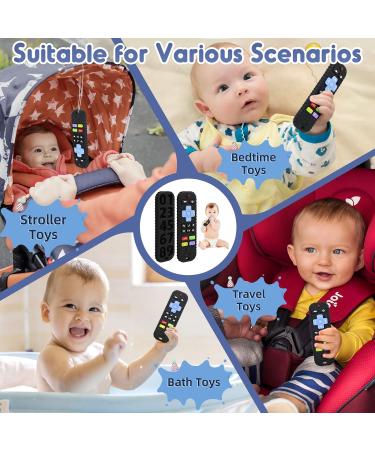 Tooth Forces for Babies 0-12 Months | Remote Control Teething Aid & Silicone Bath Toys for Toddlers | Perfect Gifts for Autism | Black - Buy Online on SooperMarket.com