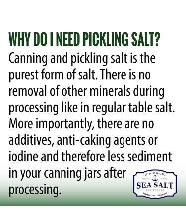 Caravel Gourmet Pickling & Canning Sea Salt - Fine Grain Non-Iodized Salt for Home Curing - Gluten Free, No Additives, Kosher - 1lb Pouch - Buy Online on SooperMarket.com