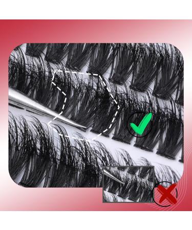 Goddvenus Eyelash Extension Kit Fluffy Individual Eyelashes Kit 20mm D Curl Russian Cluster Lashes Thick Eyelash Clusters Kit with Lash Individuals Bond and Seal Eyelash Applicator D-96D - Buy Online on SooperMarket.com