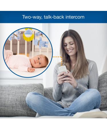 VTech DM271-102 Audio Baby Monitor with Glow-on-Ceiling Night Light and Sensor, Vibrating Alert, Intercom & Belt Clip - Buy Online on SooperMarket.com