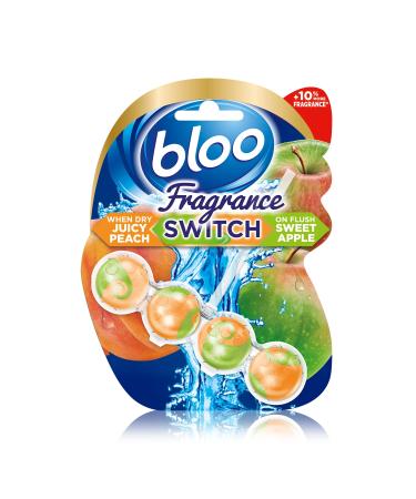 Bloo Fragrance Switch Toilet Rim Block Juicy Peach & Sweet Apple 50 g (Pack of 1)