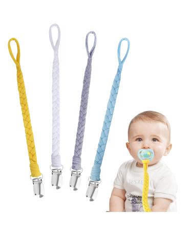 Pacifier chain cotton pacifier band baby pacifier chains for newborn girls and boys bib triangular triangle sucker pacifier 4 pieces #8