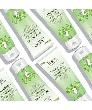 Babo Botanicals Purifying Swim & Sport 2-in-1 Shampoo & Wash - Baby & Kids - Passion Fruit Oil, Organic Aloe - 8 fl oz - Buy Online on SooperMarket.com