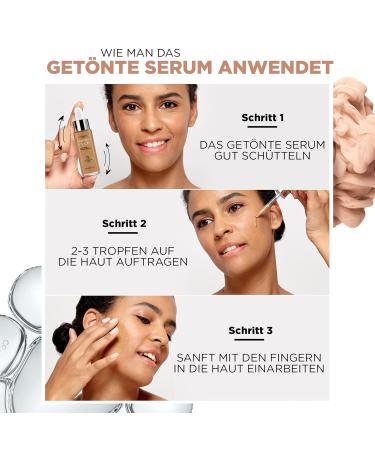 L'Or al Paris Tinted Serum - Nourishing Liquid Foundation with Hyaluronic Acid | Perfect Match No. 1-2 Very Light-Light | 30 ml - International Shipping - Buy Online on SooperMarket.com