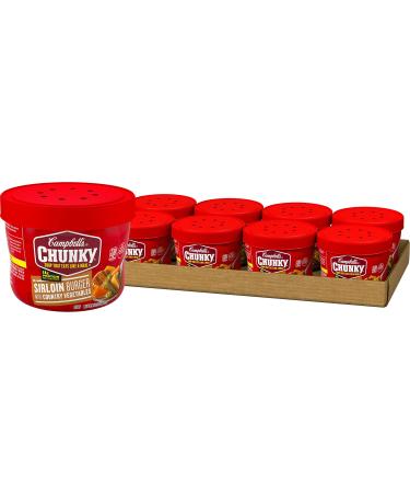 Campbell's Chunky Microwavable Soup, Sirloin Burger with Country Vegetables Soup, 15.25 Ounce Bowl(pack of 8)