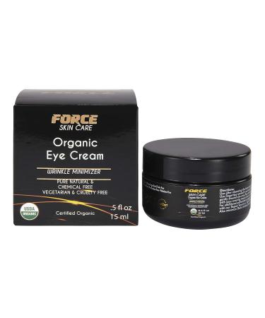 Organic Eye Cream for Dark Circles, Puffiness, Wrinkles & Bags | USDA Certified with Calendula, Bilberry & Shiitake Mushroom - pH Balancing - Buy Online on SooperMarket.com