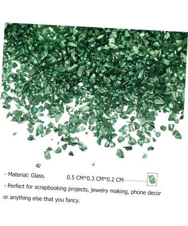 HAPINARY 1 Glass Chip Manicure Fillers Nail Art Charms Manicure Charms DIY Nail Art Crushed Glass DIY Glass Fillers Nail Crushed Glass Shiny Nail Stickers Nail Art Stone DIY Epoxy Filling 0.5X0.3cm Green - Buy Online on SooperMarket.com