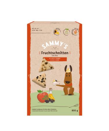 Sammy's Fruit Slices | Fruity baked snacks for dogs | with apples & elderberries | 1 x 800 g Fruit Slices 800 g (1 pack)