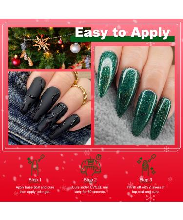 Lavender Violets 13 Pcs Gel Nail Polish Kit - 9 Colors + Base, Top, Matt Coat - Nail File Included | Soak-off UV LED Gel Nail Art Design - C965A D - Happy Holidays - Buy Online on SooperMarket.com