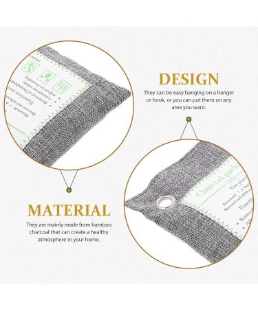 FRCOLOR 12-Pack Charcoal Pendant Bags - Natural Refrigerator & Pet Odor Eliminator Activated Absorbent Charcoal Fresheners in Gray - Perfect for Home & Car - Buy Online on SooperMarket.com