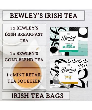 Bewleys Irish Tea Bundle with - 160 Tea Bags with Bewleys Irish Breakfast Tea and Bewleys Gold Blend Tea Including Mint Retail Tea Squeezer - Buy Online on SooperMarket.com