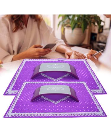 Nail Art Hand Cushion Smooth And Beautiful Beautiful And Practical Environmental Health Easy To Clean Manicure Hand Rest Strong And Sturdy for Home Salon Purple - Buy Online on SooperMarket.com