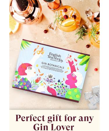 English Tea Shop Organic Gin Botanicals - 12 Pyramid Tea Bags Gift pack with 3 different Natural Botanical Blends - Buy Online on SooperMarket.com