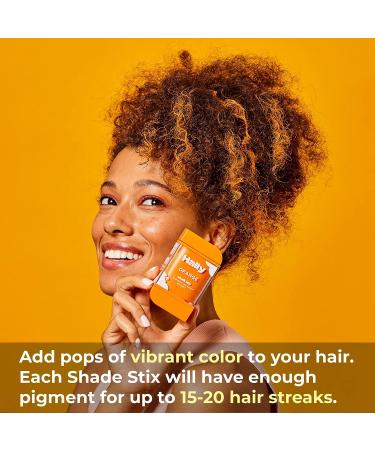 HALLY Shade Stix Orange - Temporary Hair Color for Kids & Adults - One-Day Wash-Out Hair Dye - Safe Washable Hair Makeup - Buy Online on SooperMarket.com