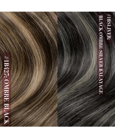Buy Youngsee 50cm Clip-in Real Hair Extensions - Gray & Black | 120g 7PCs Smooth High-Quality - Buy Online on SooperMarket.com