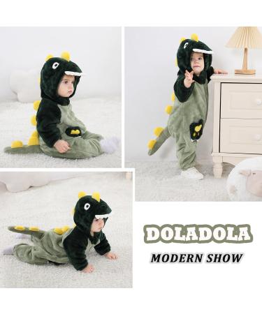 Doladola Dalmatians Toddler Romper | Newborn Baby Outfit 0-3 Months | Green Dino Onesie - Buy Online on SooperMarket.com