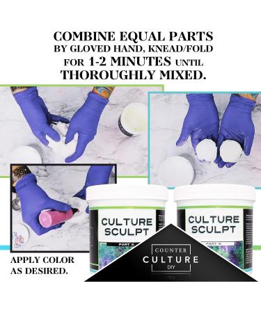 Counter Culture DIY Sculpt 2 Part Modeling Compound - 16 oz, VOC Free Artist Clay - No Baking Required - Buy Online on SooperMarket.com