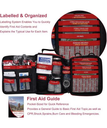 Medium First Aid Trauma Kit with Molle System for Car, Hiking, Backpacking - 1 Pack - Buy Online on SooperMarket.com