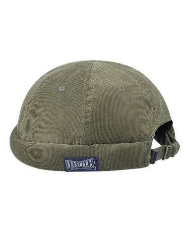Clape cotton docker cap men adjustable Seemanns cap corduroy brimless has a hat without umbrella cuff beanie fishing cap unit size hbh01-greenen