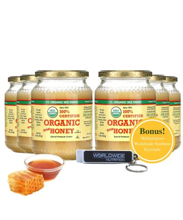 Y.S. Organic Bee Farms 100% Certified Y.S. Organic Raw Honey Unpasteurized Unfiltered Fresh Raw State Kosher Pure Natural Healthy Safe Gluten Free Harvested with Extreme Care 2 Lb (4)