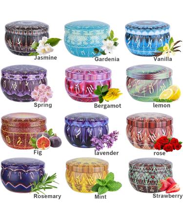Soulpala 12 Fragrance Candle Gift Set | 100% Natural Soy Wax | Aromatherapy & Relaxation | Perfect for Christmas Birthdays & Mother's Day - Buy Online on SooperMarket.com