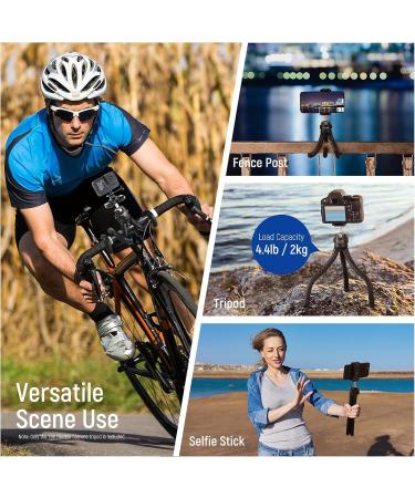 NEEWER T80 Phone Tripod Stand with Remote, Action Camera Mount & Phone Clip - Compatible with GoPro, iPhone, LED Light - Max Load 4.4lb - Buy Online on SooperMarket.com