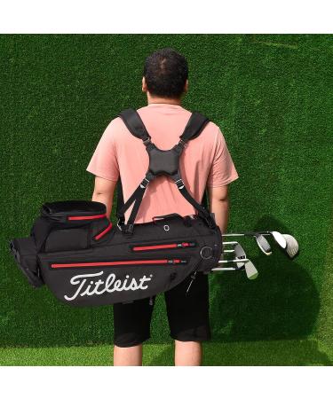 Black Quick Side Release Plastic Buckle Golf Bag Shoulder Straps | Adjustable and Durable - Buy Online on SooperMarket.com