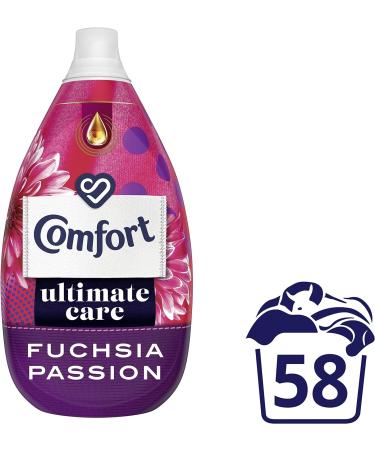 Comfort Ultimate Care Fuchsia Passion Fabric Conditioner 870ml - 58 Washes | 100% Recycled Plastic | Complete Clothes Protection - Buy Online on SooperMarket.com