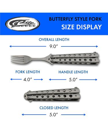 SZCO Supplies 9 Silver Butterfly Travel/Camping Fork (211520-SL) - Buy Online on SooperMarket.com