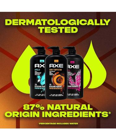 Shop Axe Men's Body Wash Variety Set - 3 Scents (Dark Temptation Apollo Excite) | 3-in-1 Body & Face Wash | 33.8 oz Pump Bottle - International Shipping Available - Buy Online on SooperMarket.com