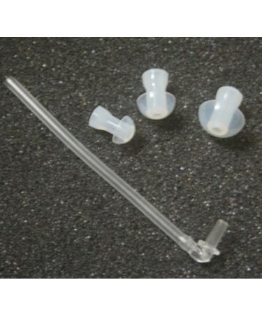 Hiibaby 3 Pieces ear plugs Hearing Aid aids Eartip ear tip ear tips Tubing ear pieces piece-hearing aid tube about 9cm length BTE Hearing Aid Aids Domes and Tube Kit