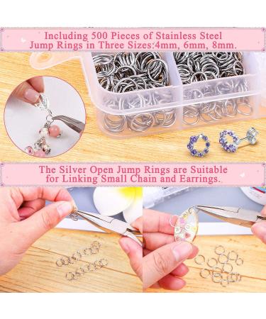 Hypoallergenic Stainless Steel Earring Making Kit - 1650pcs Posts, Backs, Studs, Jump Rings for DIY Jewelry - Buy Online on SooperMarket.com