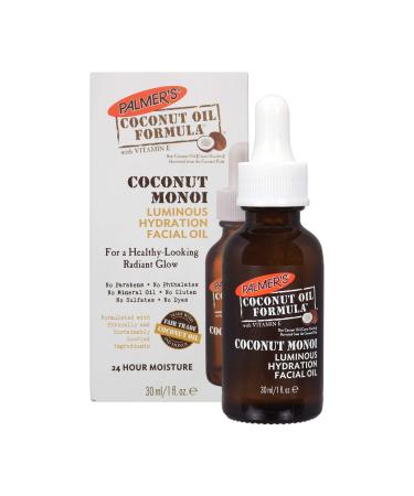 Palmers Coconut Oil Formula Coconut Monoi Luminous Hydration Facial Oil, 1 Ounce 1 Fl Oz (Pack of 1)