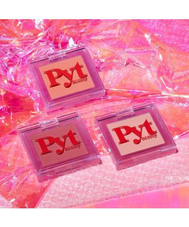 Peachy Coral Pressed Powder Blush with Golden Shimmer - Hypoallergenic and Vegan - PYT Beauty - Buy Online on SooperMarket.com