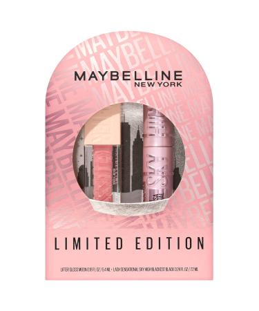 Maybelline New York Lash Sensational Sky High Mascara and Lifter Gloss Gift Set  Includes 1 Miniature Mascara and 1 Full-Size Lip Gloss  1 Kit  Black
