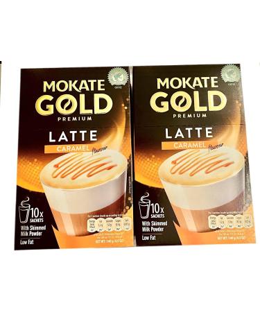 Mokate Gold Premium Latte Caramel Flavour with Caramel in Powder *2x boxes 10x sachets* - Buy Online on SooperMarket.com