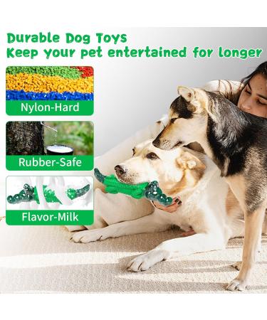 ALEATH Indestructible Dog Chew Toy for Large & Medium Breed - Tough Dog Toys for Aggressive Chewers - Green - Buy Online on SooperMarket.com
