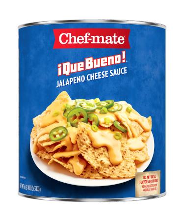 Chef-mate Que Bueno Spicy Nacho Cheese Sauce, Jalapeno Queso, Canned Food, 6 lb 10 oz (#10 Can Bulk)