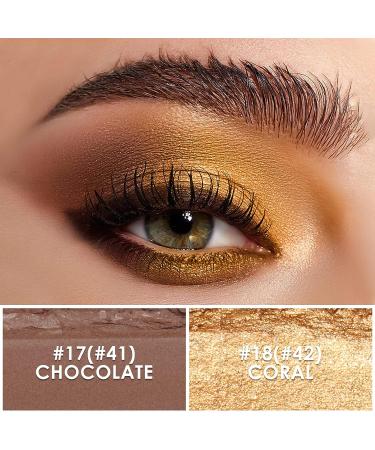 FOCALLURE Shimmer Cream Eyeshadow Stick Set - Long Lasting Waterproof Eye Makeup in Fancy Tabac (2 Pcs) - Buy Online on SooperMarket.com
