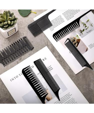 6-Piece Hair Comb Set for Weaving, Sectioning, Balayage, and Styling - Rat Tail Hair Dyeing Combs in Various Styles - Buy Online on SooperMarket.com
