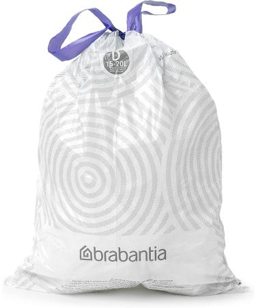 Brabantia PerfectFit Garbage Bags - Extra Strong 15L/20L Code D 40 Pack - International Shipping Available - Buy Online on SooperMarket.com