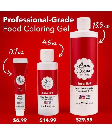 Ann Clark Super Red Food Coloring Gel Large 4.5 oz Professional Grade Made in USA - Buy Online on SooperMarket.com