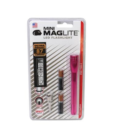 MagLite Mini LED 111 lm Compact 2 AAA Cell Alkaline Hot Pink