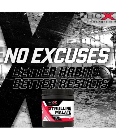 BioX Citrulline Malate Powder | L-Citrulline Nitric Oxide Supplement for Blood Flow Muscle Pumps Muscle Building Endurance | 3g Citrulline Malate per Serving | Unflavoured 85 Servings 250G - Buy Online on SooperMarket.com