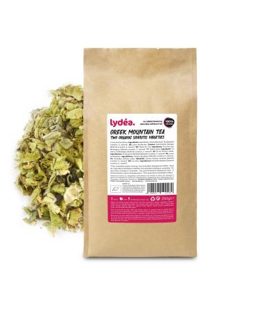 Lydea Organic Greek Mountain Tea 250g Traditional & Authentic Greek Loose Leaf Sideritis Herbal Tea Naturally Caffeine Free Practically Cut