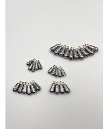 30 PCs Fishing Weights Kit - Multi-Size Shot Weights & Sinker Set for Outdoor Fishing (5g/10g/15g) - International Shipping Available - Buy Online on SooperMarket.com